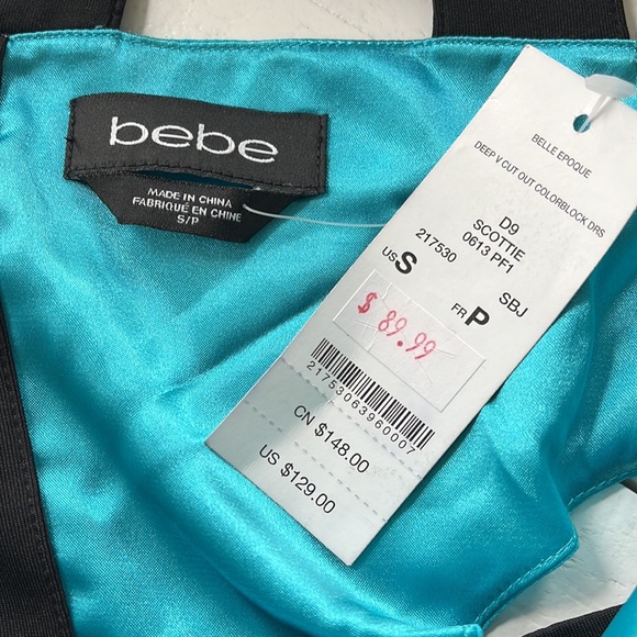 Bebe V cut out color block dress - Picture 7 of 7